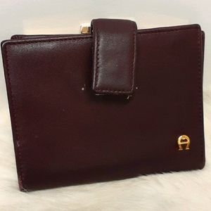 Genuine Dark Mahogany Brown Leather Wallet